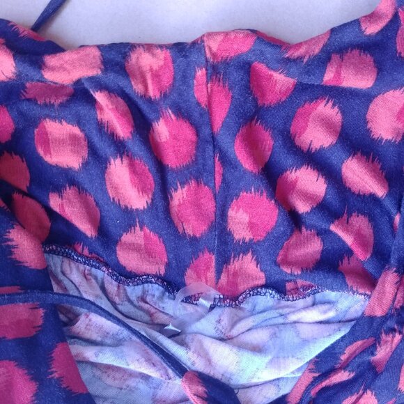 4/$20 Gap navy blue orange red spot polka dot maxi dress racerback soft stretc… - Picture 7 of 12